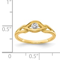 14K Polished 1 8 Carat a Diamond Ring view 3