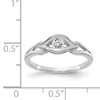 14K White Gold Polished 1 8 Carat VS Diamond Ring view 2