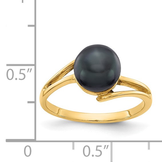 Gold Polished Freshwater Pearl Rings