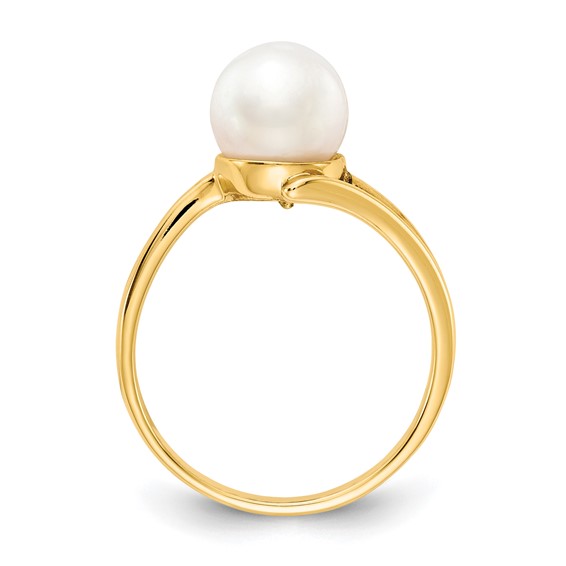 14k Holds 7.5mm Pearl Ring Mounting