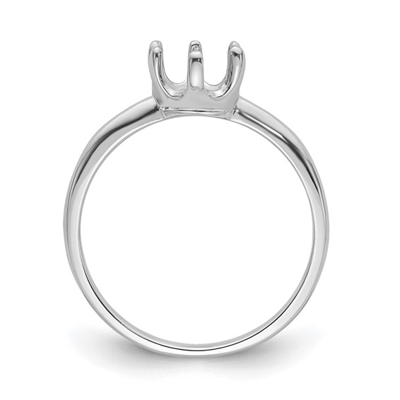 14k White Gold Holds 5.5mm Pearl Ring Mounting