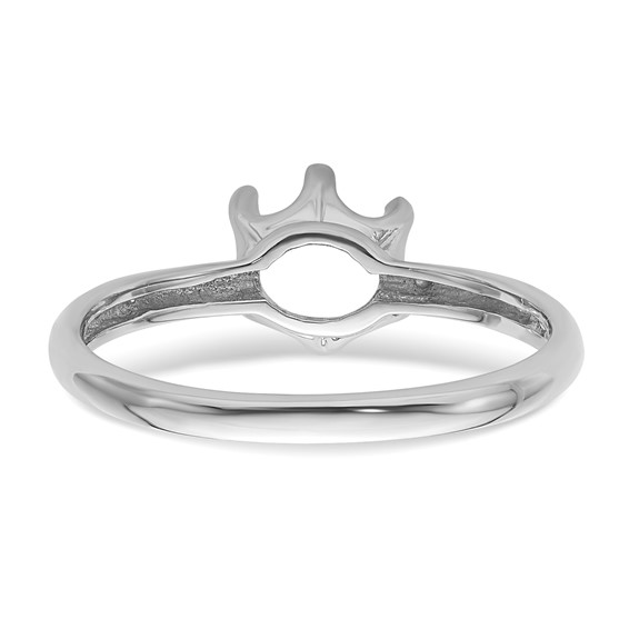 14k White Gold Holds 5.5mm Pearl Ring Mounting