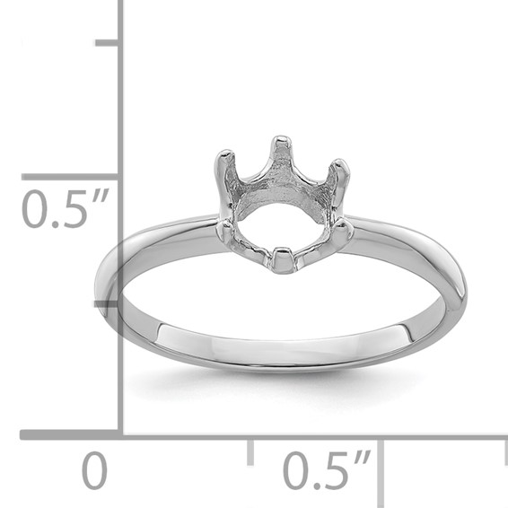 14k White Gold Holds 5.5mm Pearl Ring Mounting