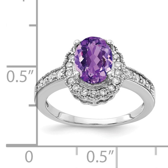 Oval Gemstone & Diamond Rings