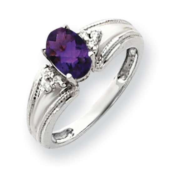 Oval Gemstone & Diamond Rings