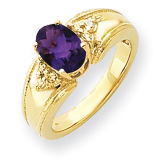 Oval Gemstone & Diamond Rings