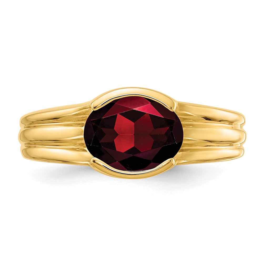 14k 8x6mm Oval Garnet ring (Y4473GA)