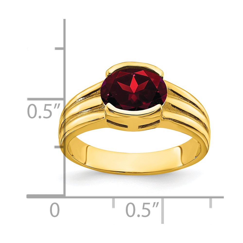 14k 8x6mm Oval Garnet ring (Y4473GA)