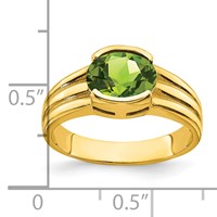 14K 8x6mm Oval Peridot East-West Ring view 2