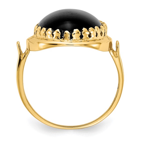 14k 16x12mm Oval Onyx Ring