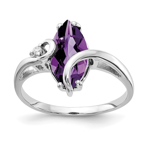 Marquise Gemstone & Diamond ring