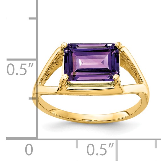 Emerald Cut Gemstone Rings