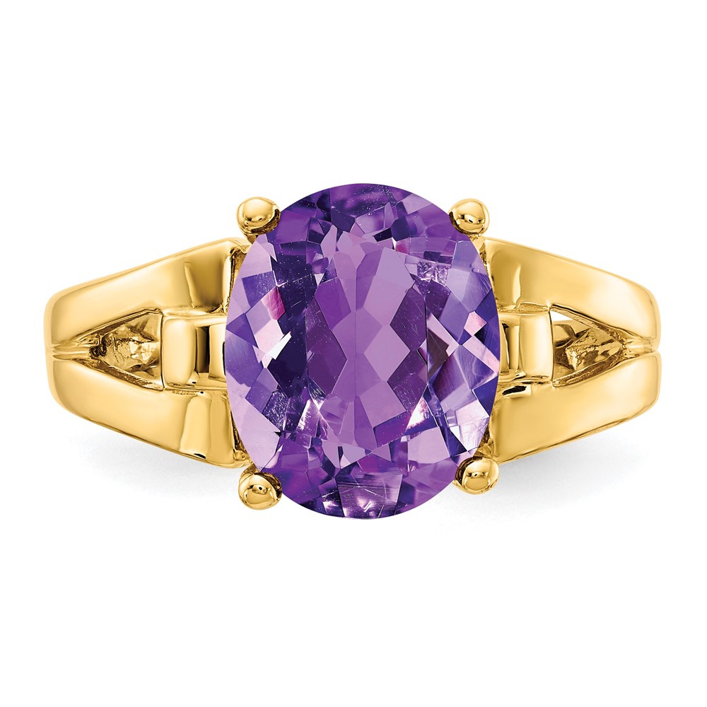 14k 11x9mm Oval Amethyst ring (Y4546AM)