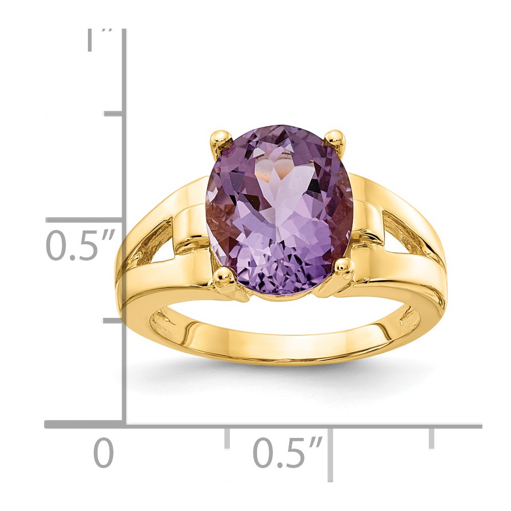 14k 11x9mm Oval Amethyst ring (Y4546AM)