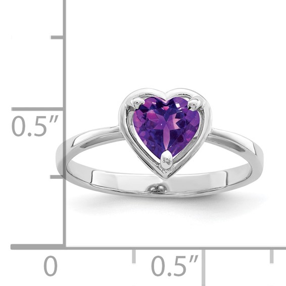 6mm Heart Gemstone rings