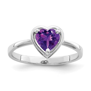 6mm Heart Gemstone rings