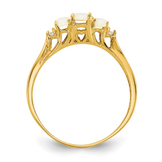 14ky Opal & Diamond Ring