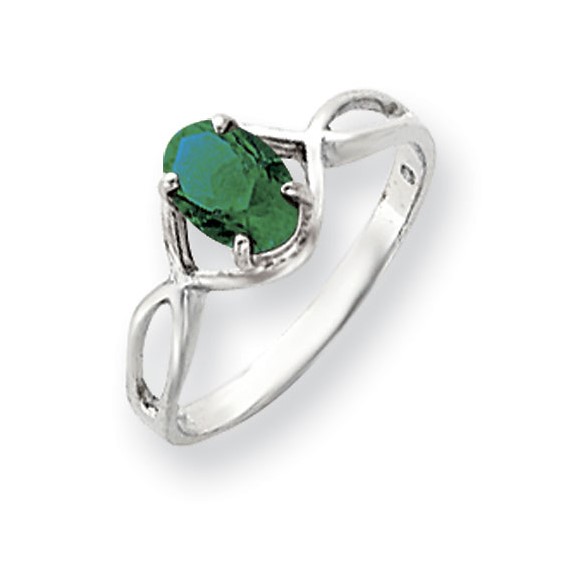 14k White Gold 7x5mm Oval Mount St. Helens ring