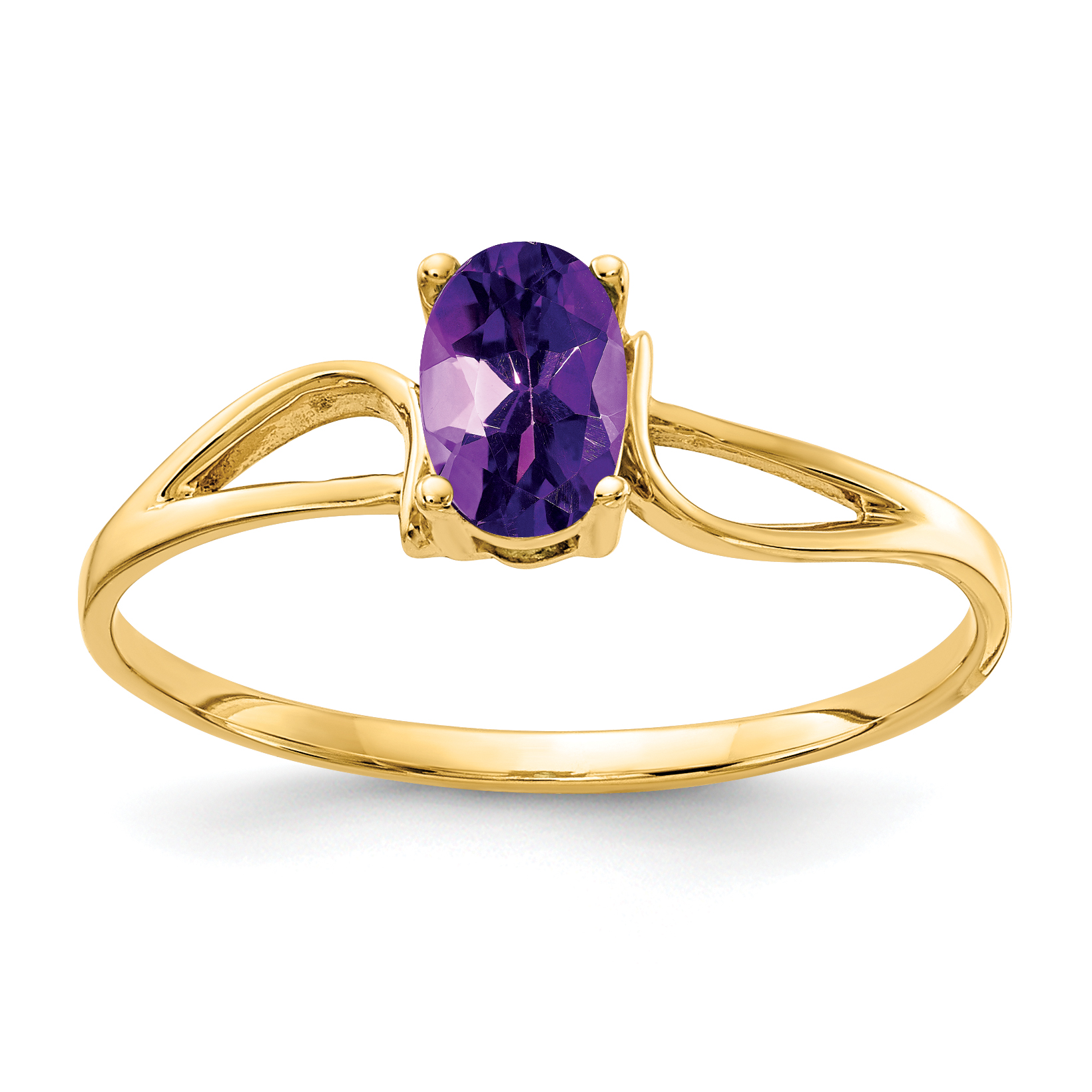 14k 6x4mm Oval Amethyst ring (Y4648AM)
