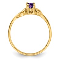 14K Yellow Gold 5x3mm Oval Amethyst Knot Ring view 2
