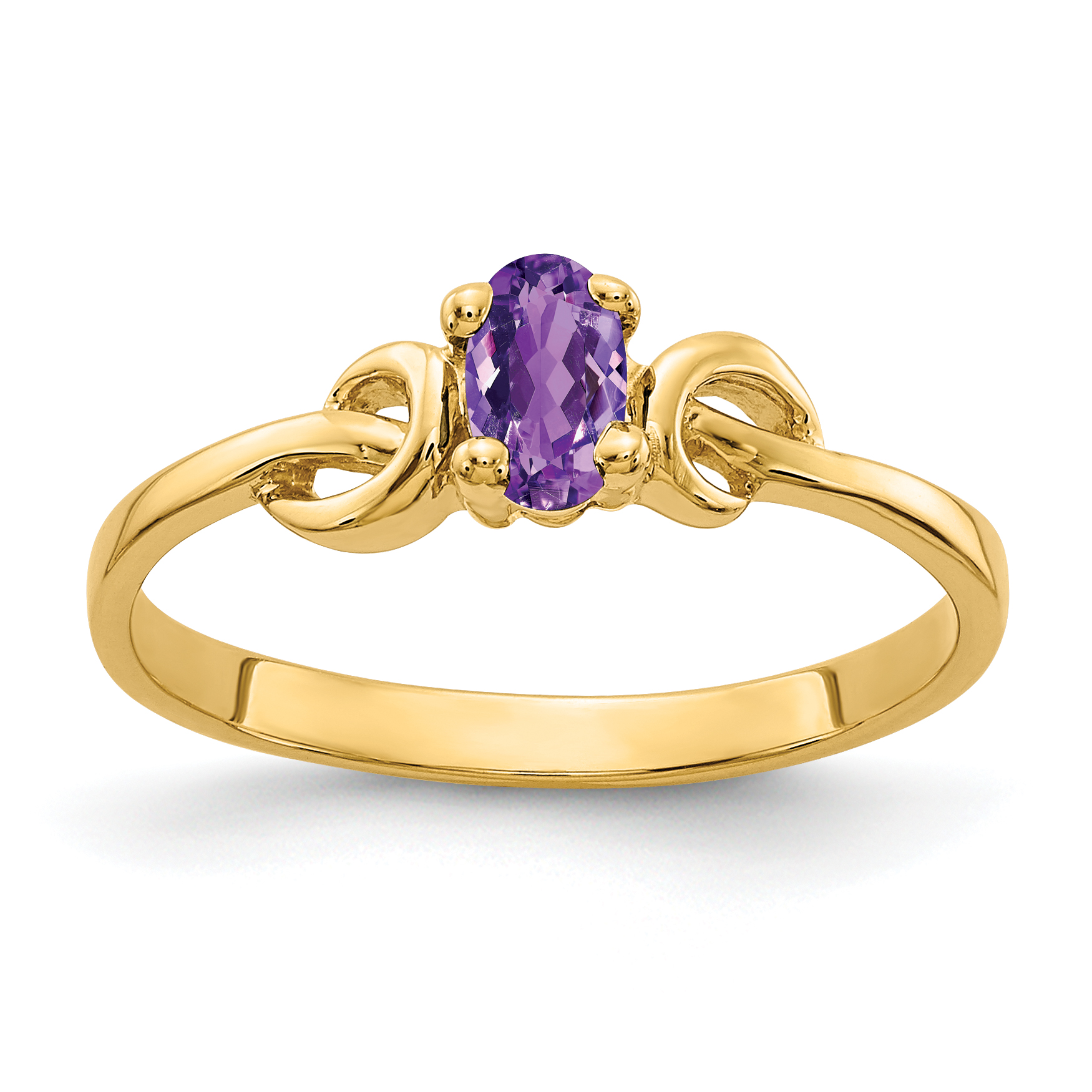 14k 5x3mm Oval Amethyst ring (Y4650AM)