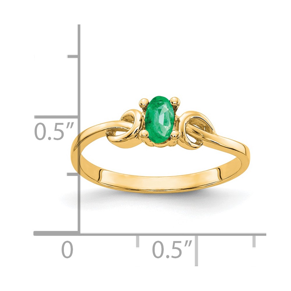 14k 5x3mm Oval Emerald ring (Y4650E)