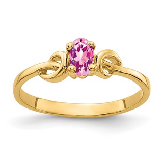 14k 5x3mm Oval Pink Sapphire ring