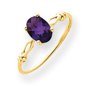 14k 7x5mm Oval Gemstone Ring