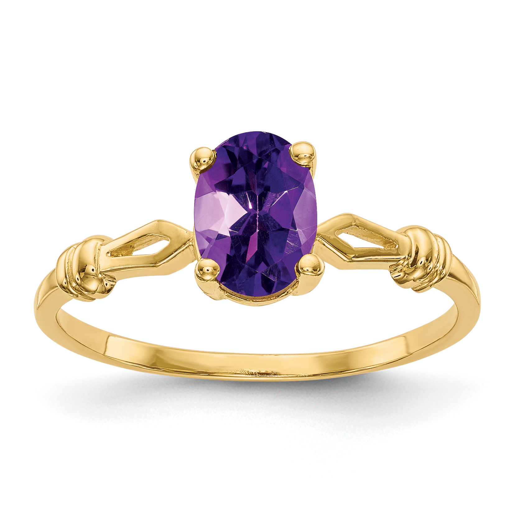 14k 7x5mm Oval Amethyst ring (Y4654AM)