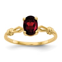 14K 7x5mm Oval Garnet Ring view 1