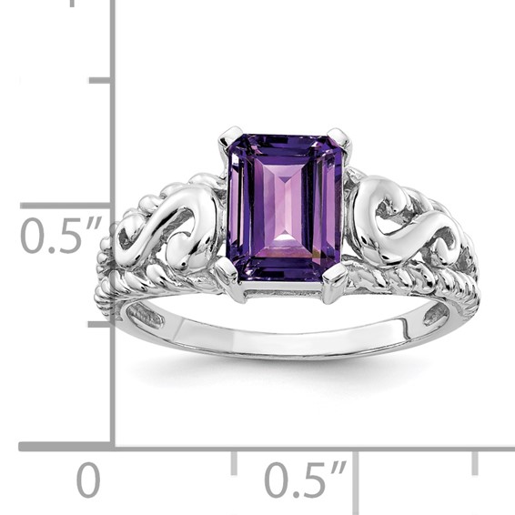 Emerald Cut Gemstone Rings