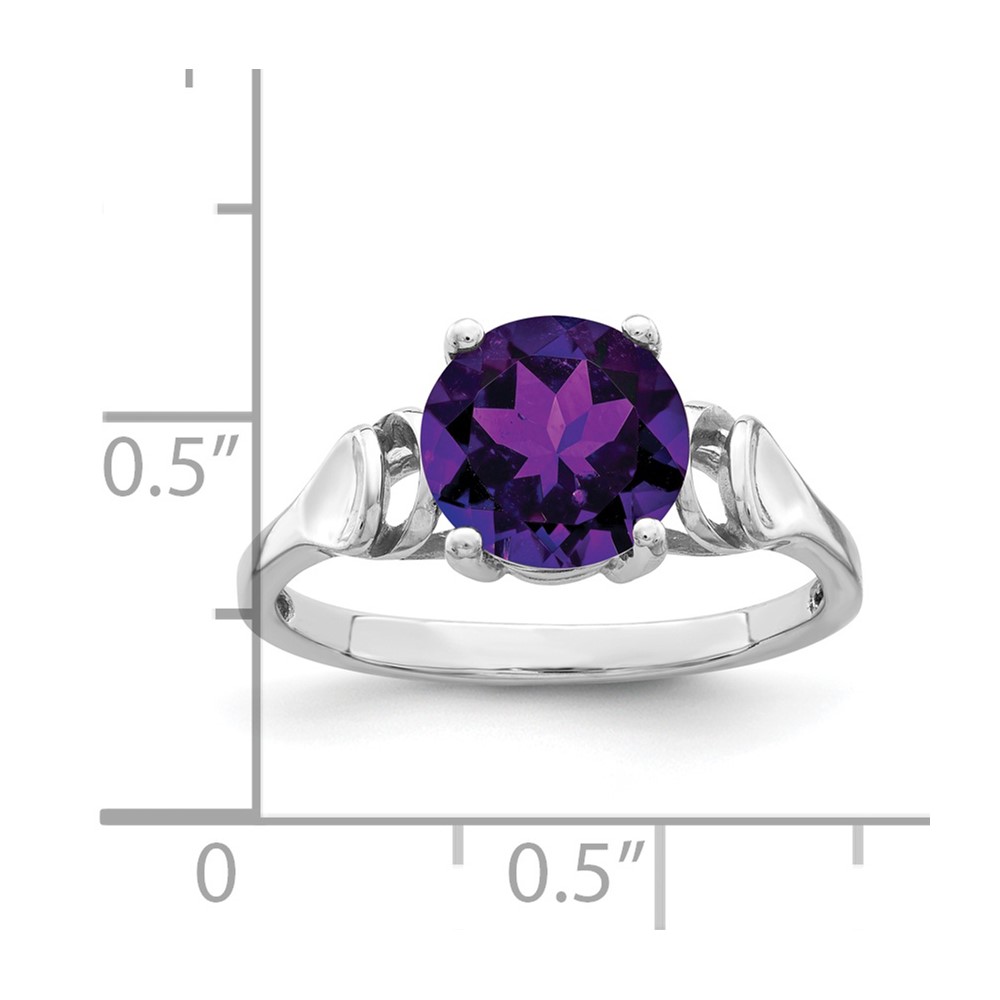 14k White Gold 8mm Amethyst ring (Y4723AM)