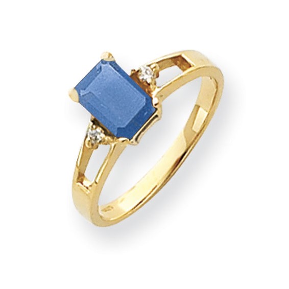 Emerald Cut Gemstone & Diamond Rings