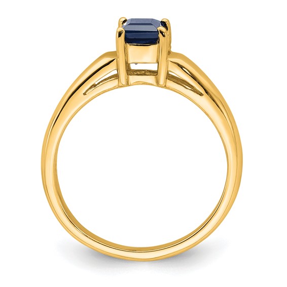 14k 4mm Princess Cut Sapphire ring