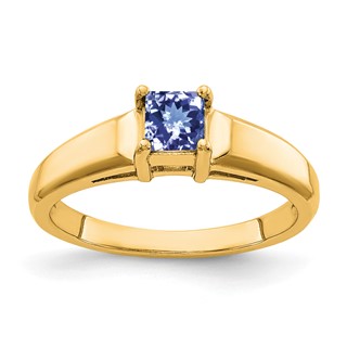 14k 4mm Princess Cut Tanzanite ring