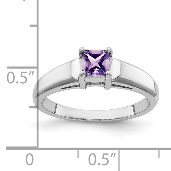 4mm Princess-cut Gemstone Rings