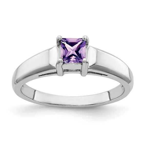 4mm Princess-cut Gemstone Rings