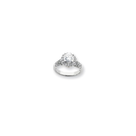 14k White Gold AA Diamond engagement ring