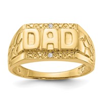 IB Goodman 14K Yellow Gold Aaa Diamond Mens Dad Ring view 1