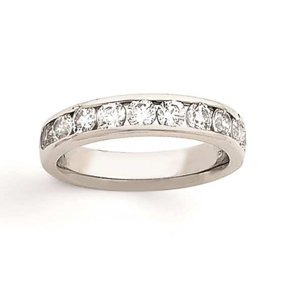 14k White Gold AA Diamond Ring