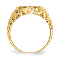IB Goodman 14K 1 20 Carat AA Diamond Mens Horseshoe Nugget Ring view 2