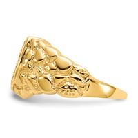 IB Goodman 14K 1 20 Carat AA Diamond Mens Horseshoe Nugget Ring view 3