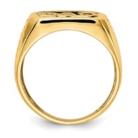 IB Goodman 14K Rectangle Onyx and a Diamond Mens Dad Ring view 2