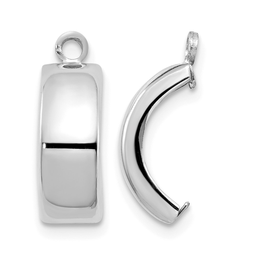 14k White Gold Polished Earring Jackets (Y7901J)