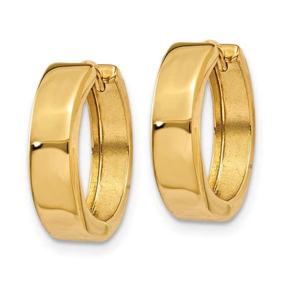 Gold Circle Hinged Hoop Earrings