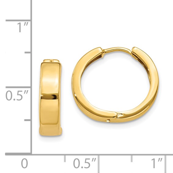 Gold Circle Hinged Hoop Earrings