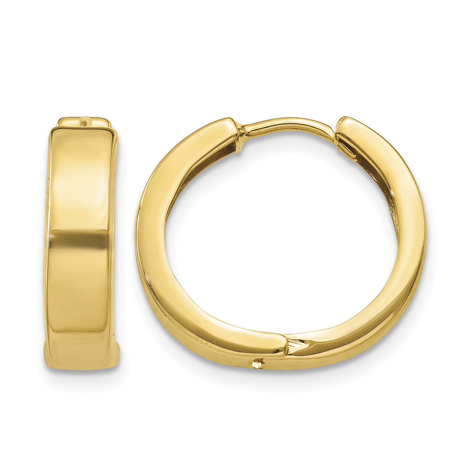 14k Round Hinged Hoop Earrings (Y7910)