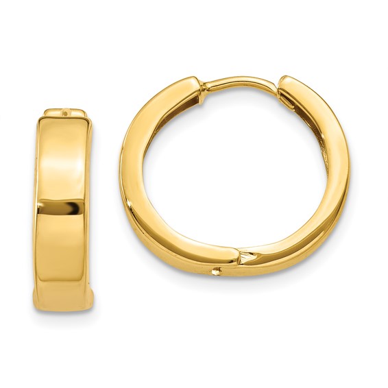 Gold Circle Hinged Hoop Earrings