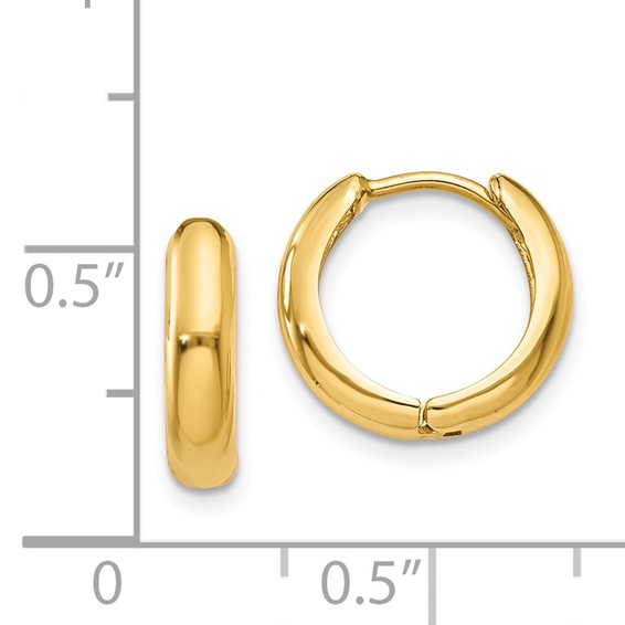 Gold Circle Hinged Hoop Earrings