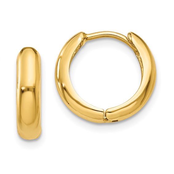 Gold Circle Hinged Hoop Earrings